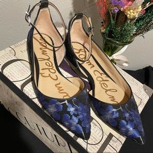 Sam Edelman Radley Blue Floral Flat Size 6